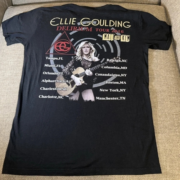 2016 ellie goulding concert DELIRIUM tour blk tshirt small unisex short sleeve - Picture 1 of 4